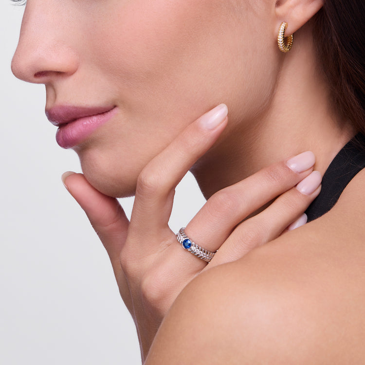 Sapphire Alloro Big with diamonds, platinum