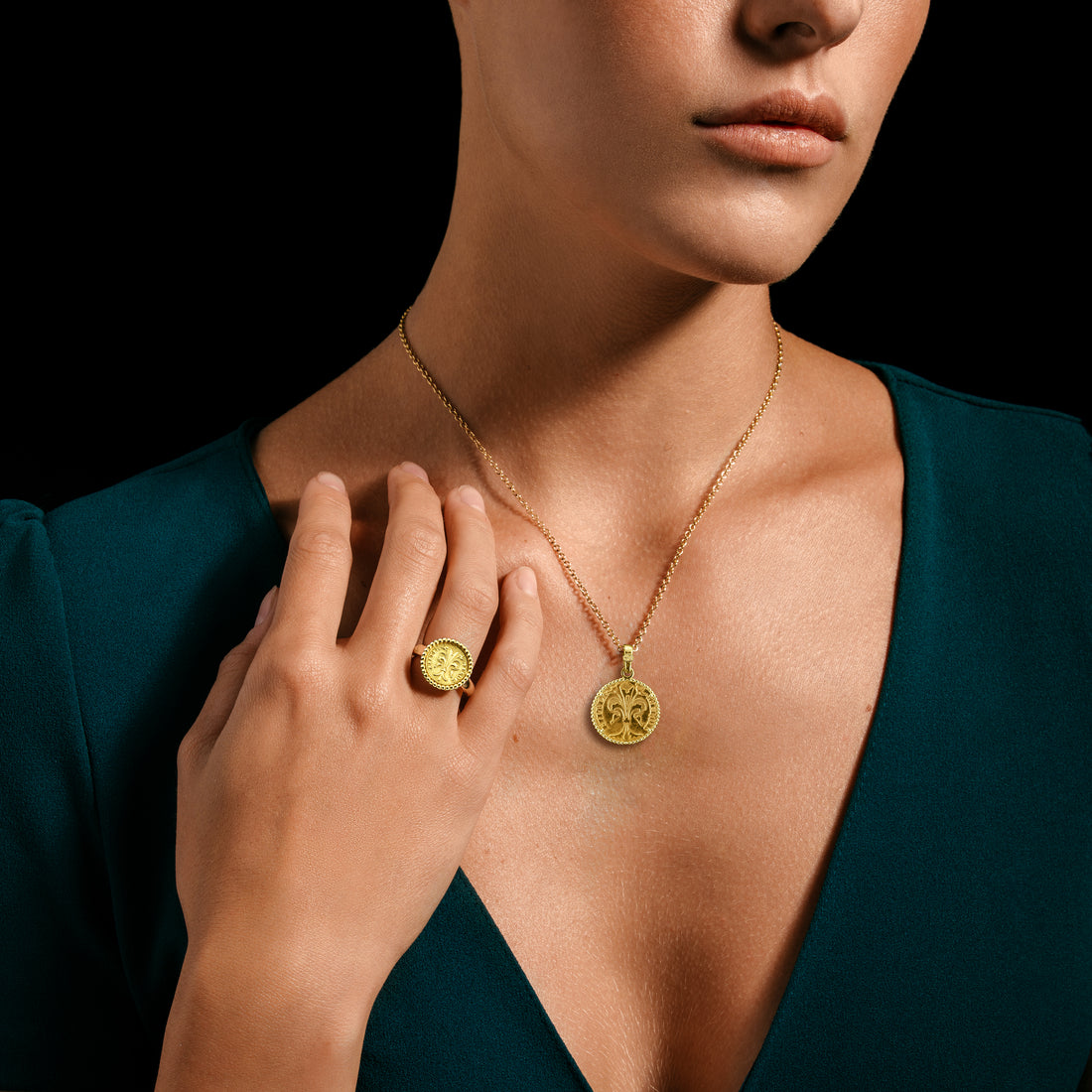 Florentine Gold Coin Necklace / Pendant — 24kt Pure Gold Florin