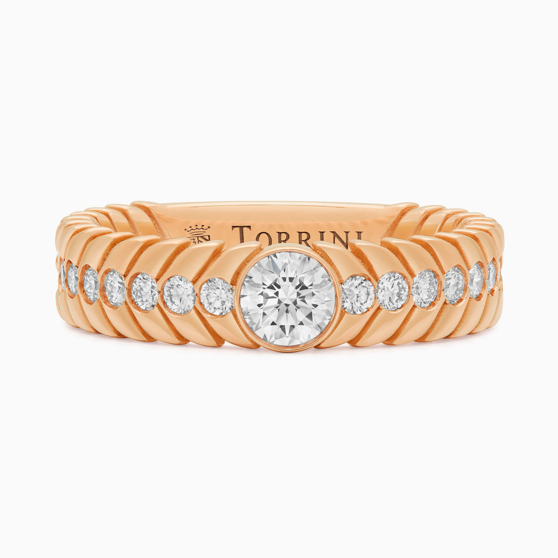Diamond Alloro Big with diamonds, rose gold