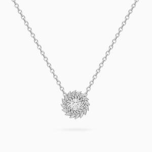 Diamond Alloro Small Necklace, Platinum