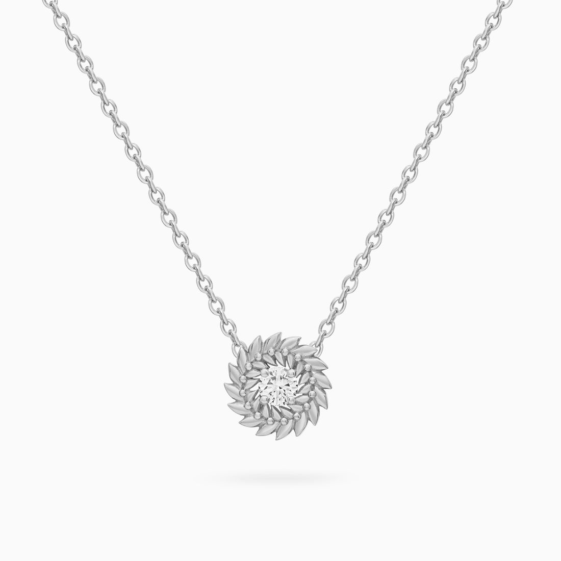 Diamond Alloro Small Necklace, Platinum