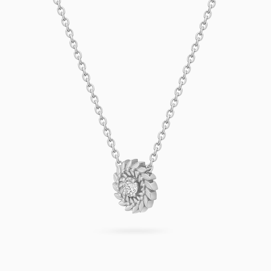 Diamond Alloro Small Necklace, Platinum