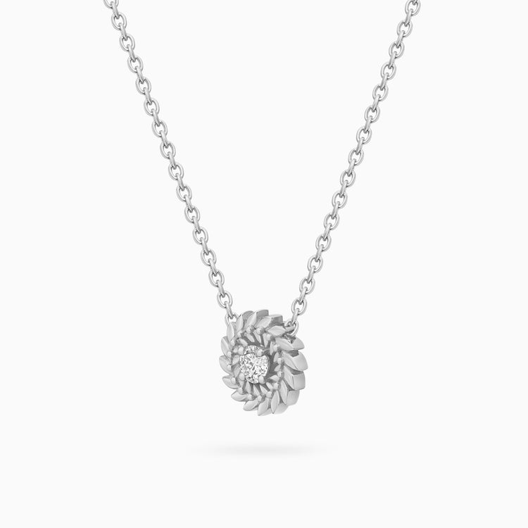 Diamond Alloro Small Necklace, Platinum