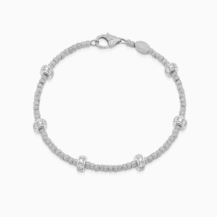 Diamond Botticelle Small Bracelet, White Gold