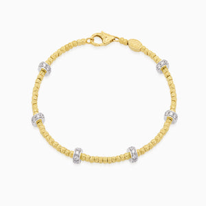 Diamond Botticelle Small Bracelet, Yellow Gold
