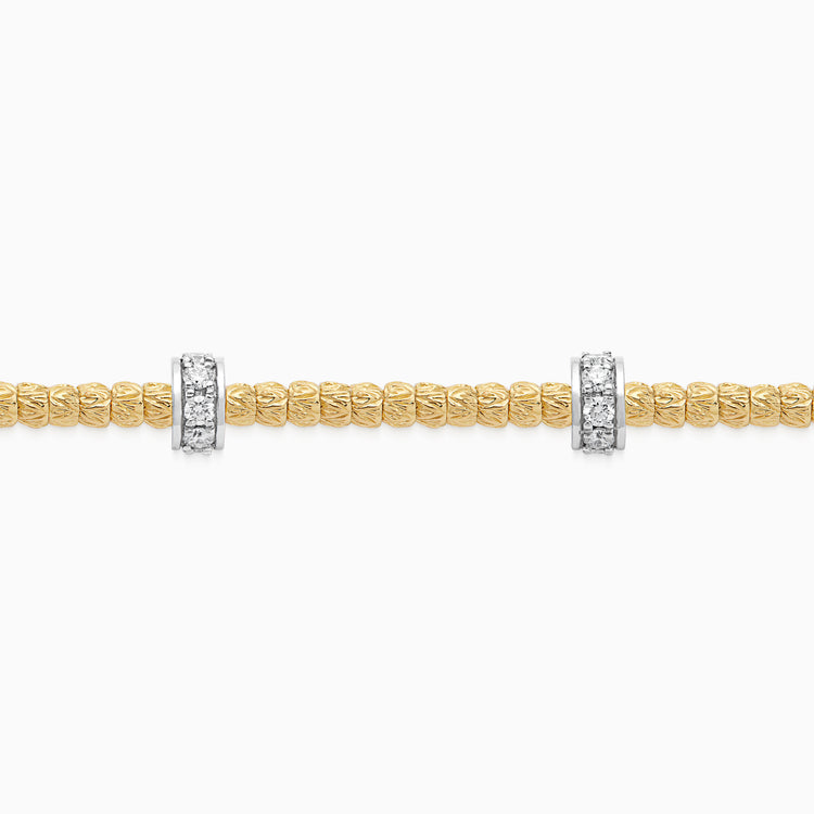 Diamond Botticelle Small Bracelet, Yellow Gold