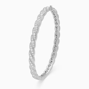 Diamond Onda Bracelet – Full Pavé, Platinum