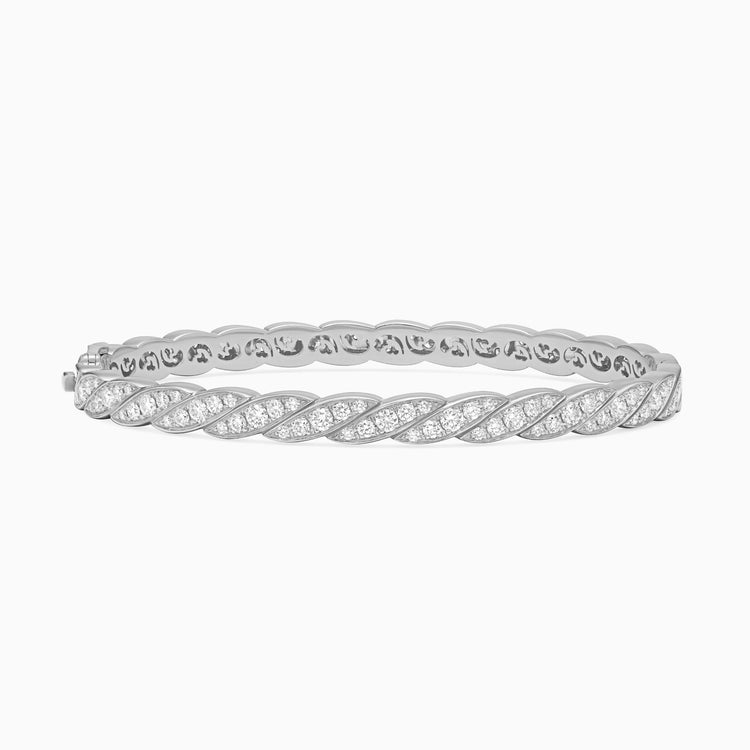 Diamond Onda Bracelet – Full Pavé, Platinum