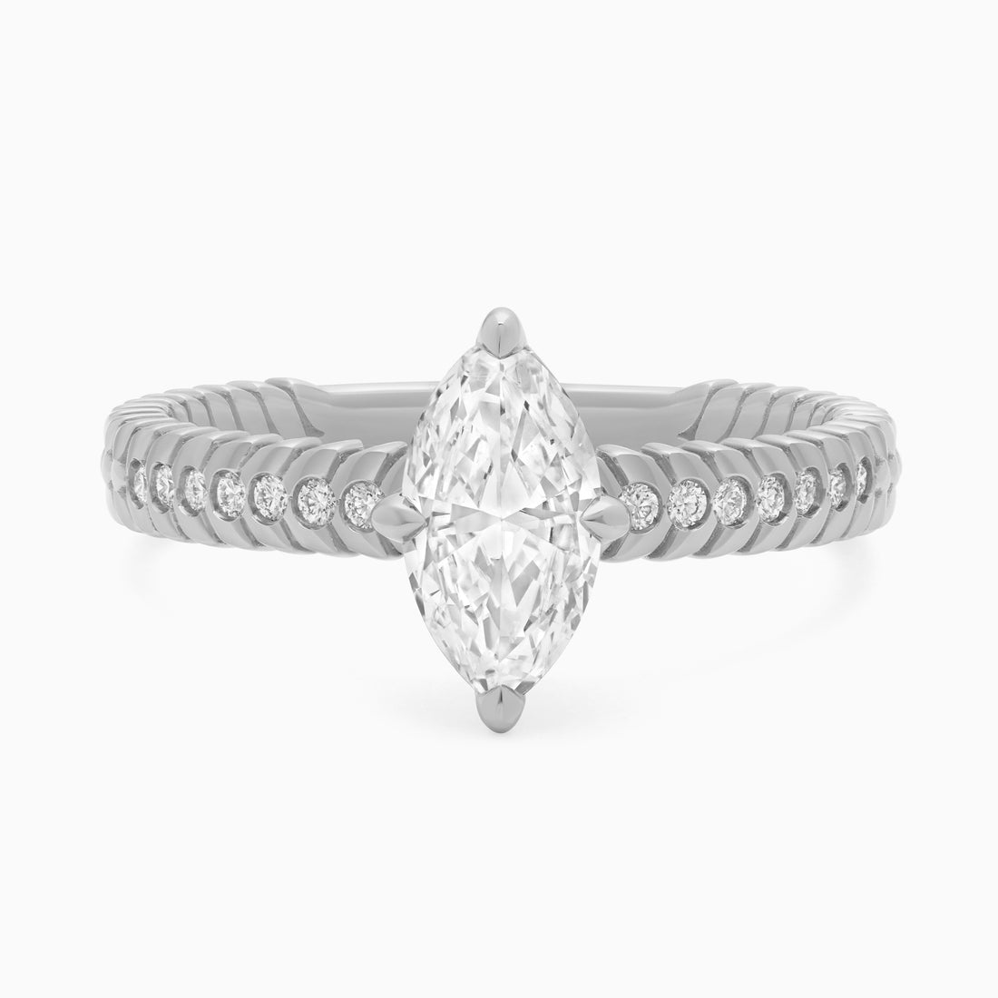 Diamond Alloro Griffe Marquise, platinum