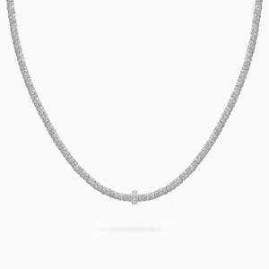 Diamond Botticelle Medium Necklace – 1 Wheels, White Gold