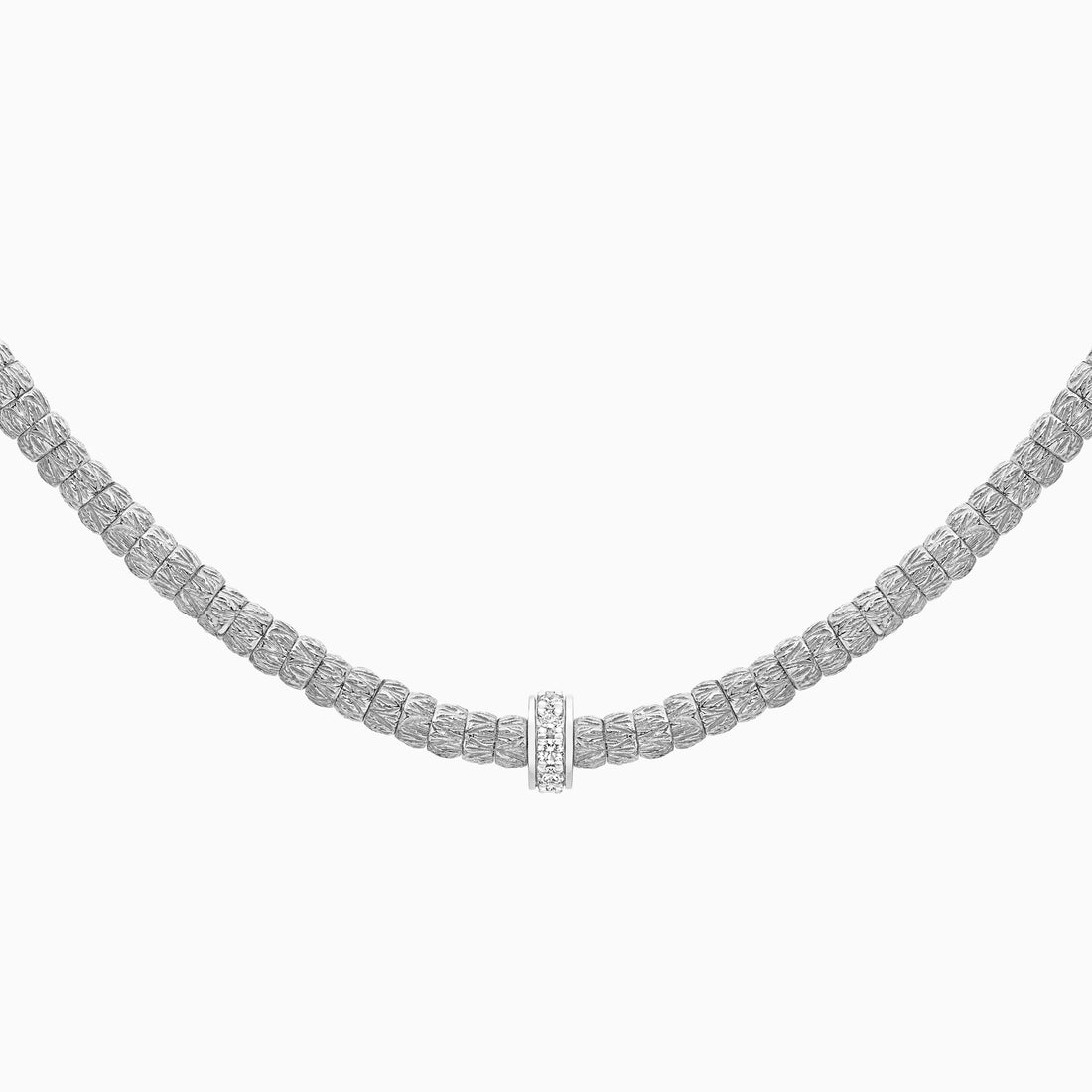 Diamond Botticelle Medium Necklace – 1 Wheels, White Gold