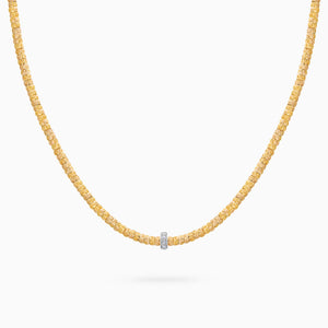 Diamond Botticelle Medium Necklace – 1 Wheels, Yellow Gold
