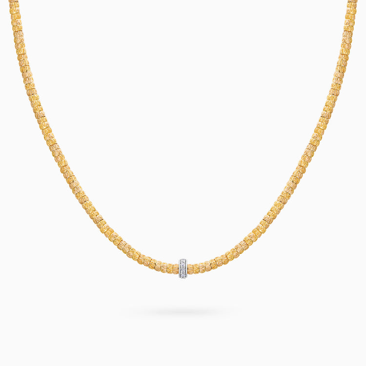 Diamond Botticelle Medium Necklace – 1 Wheels, Yellow Gold