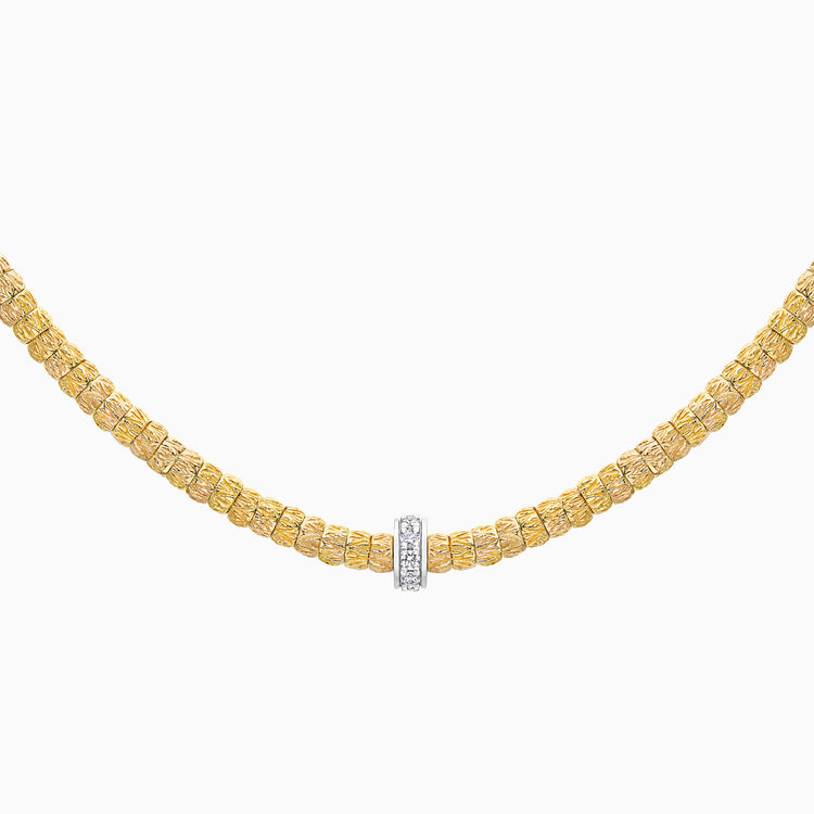 Diamond Botticelle Medium Necklace – 1 Wheels, Yellow Gold