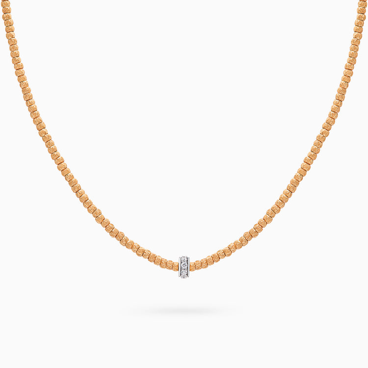 Diamond Botticelle Small Necklace – 1 Wheel, Rose Gold