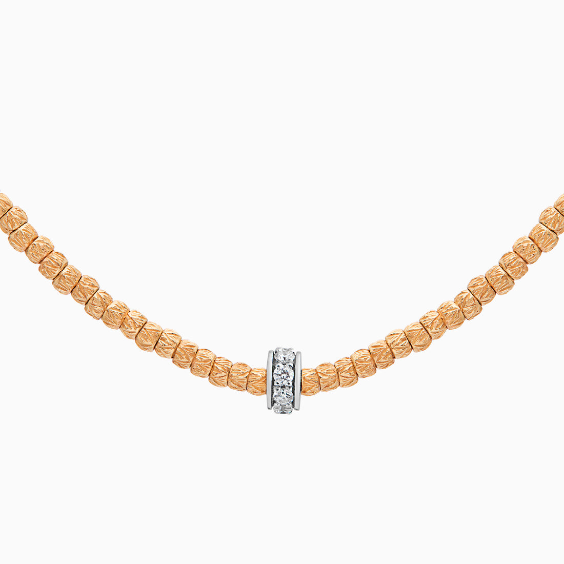 Diamond Botticelle Small Necklace – 1 Wheel, Rose Gold