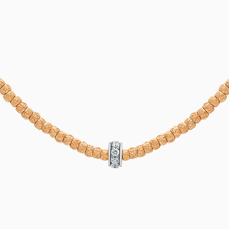 Diamond Botticelle Small Necklace – 1 Wheel, Rose Gold