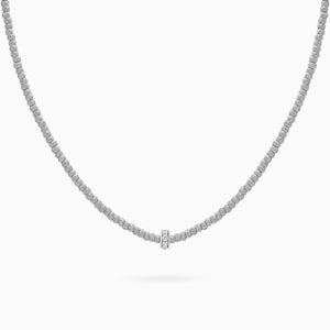 Diamond Botticelle Small Necklace – 1 Wheel, White Gold