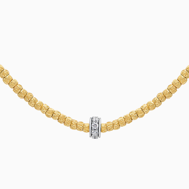 Diamond Botticelle Small Necklace – 1 Wheel, Yellow Gold