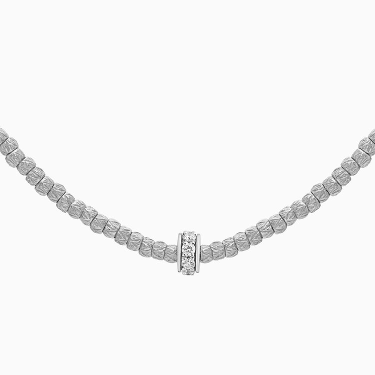 Diamond Botticelle Small Necklace – 1 Wheel, White Gold