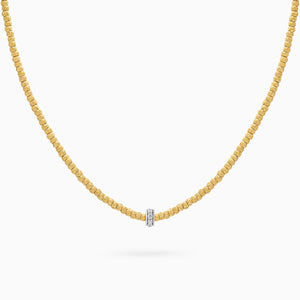 Diamond Botticelle Small Necklace – 1 Wheel, Yellow Gold