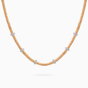 Diamond Botticelle Medium Necklace – 6 Wheels, Rose Gold