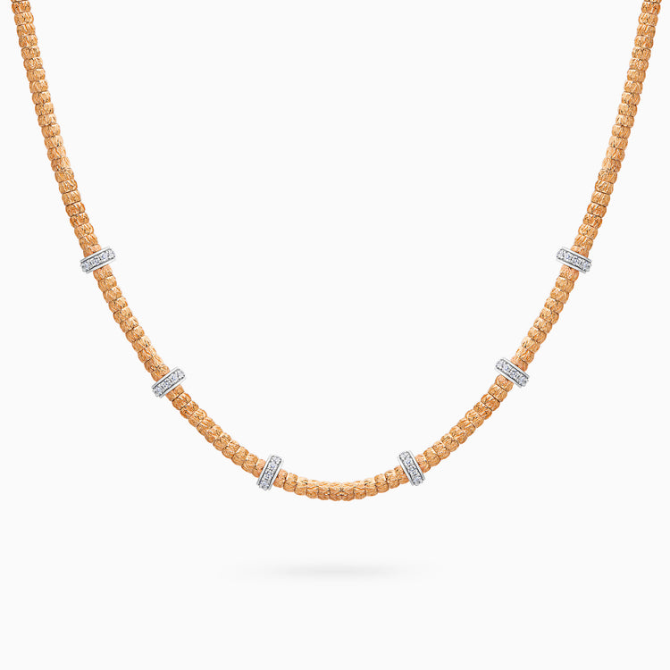 Diamond Botticelle Medium Necklace – 6 Wheels, Rose Gold