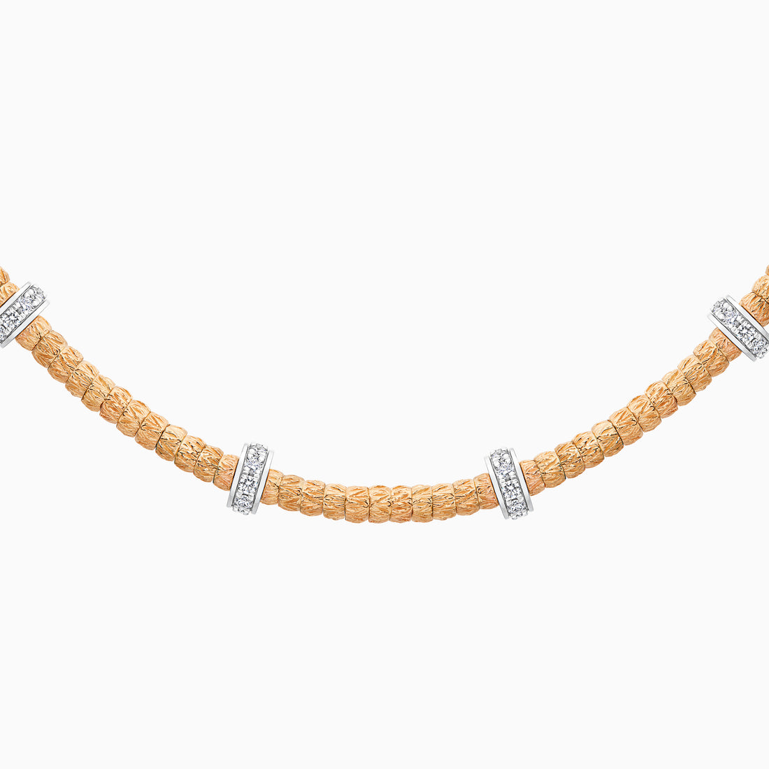 Diamond Botticelle Medium Necklace – 6 Wheels, Rose Gold
