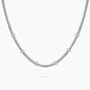 Diamond Botticelle Medium Necklace – 6 Wheels, White Gold
