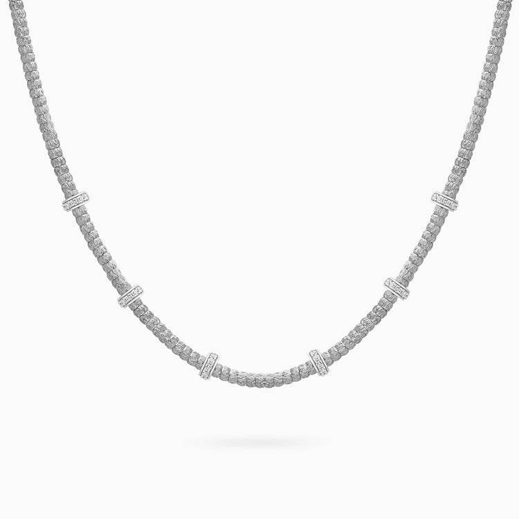 Diamond Botticelle Medium Necklace – 6 Wheels, White Gold