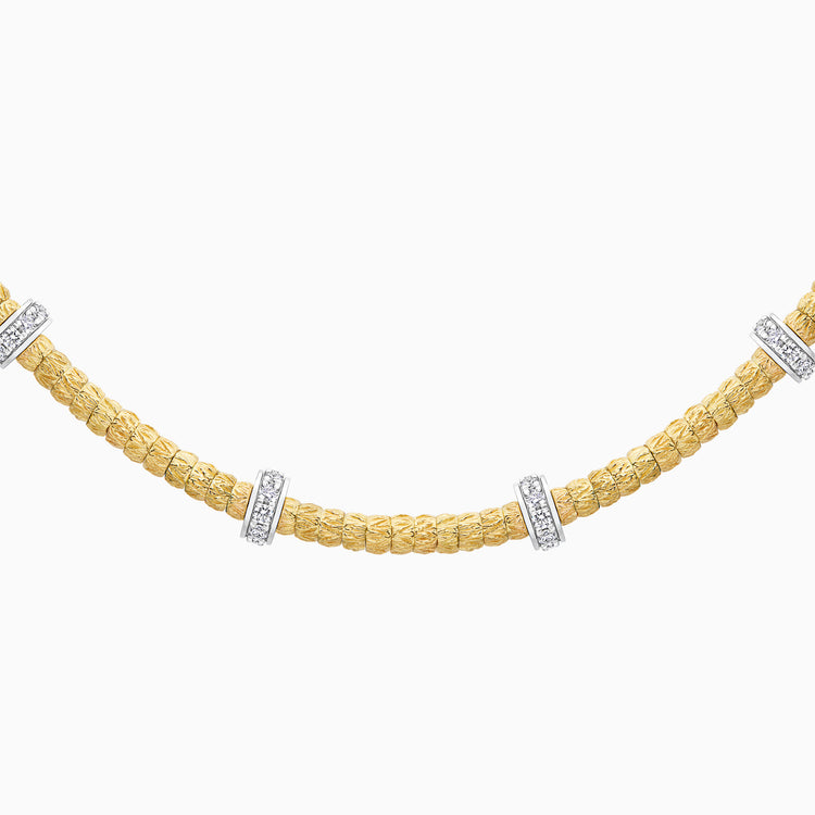 Diamond Botticelle Medium Necklace – 6 Wheels, Yellow Gold