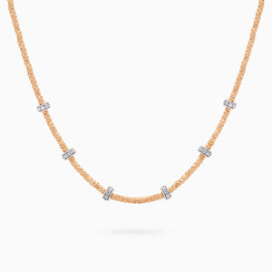 Diamond Botticelle Small Necklace – 6 Wheels, Rose Gold