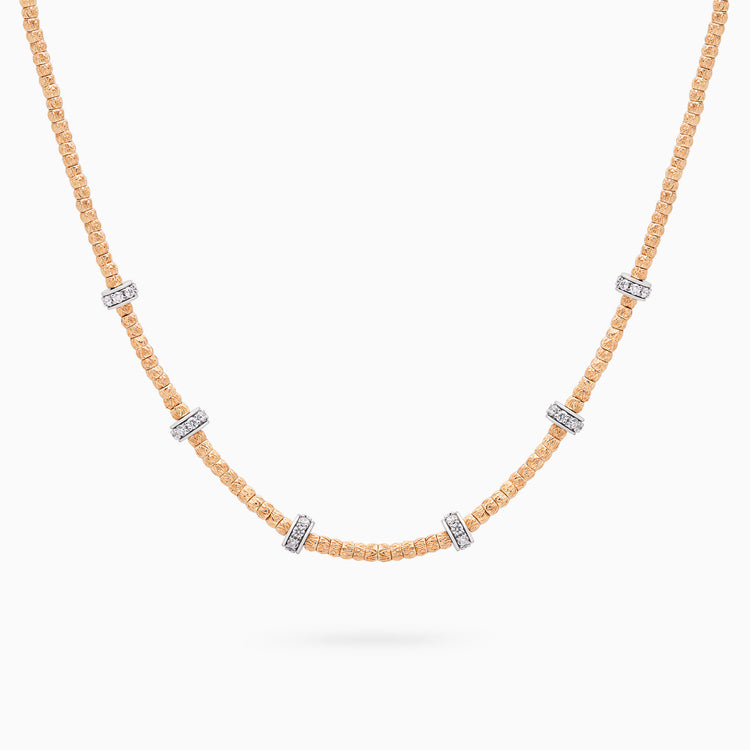 Diamond Botticelle Small Necklace – 6 Wheels, Rose Gold