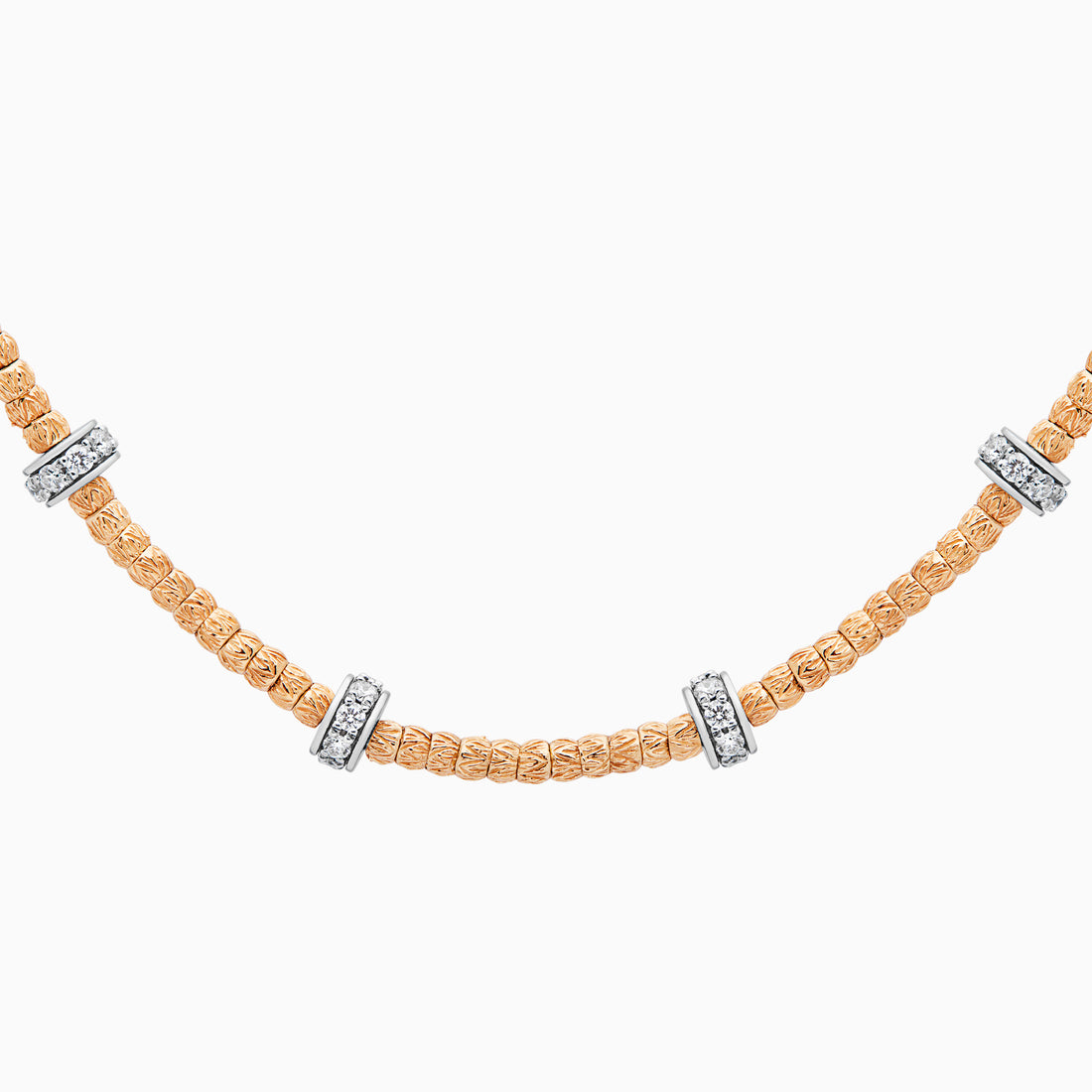 Diamond Botticelle Small Necklace – 6 Wheels, Rose Gold