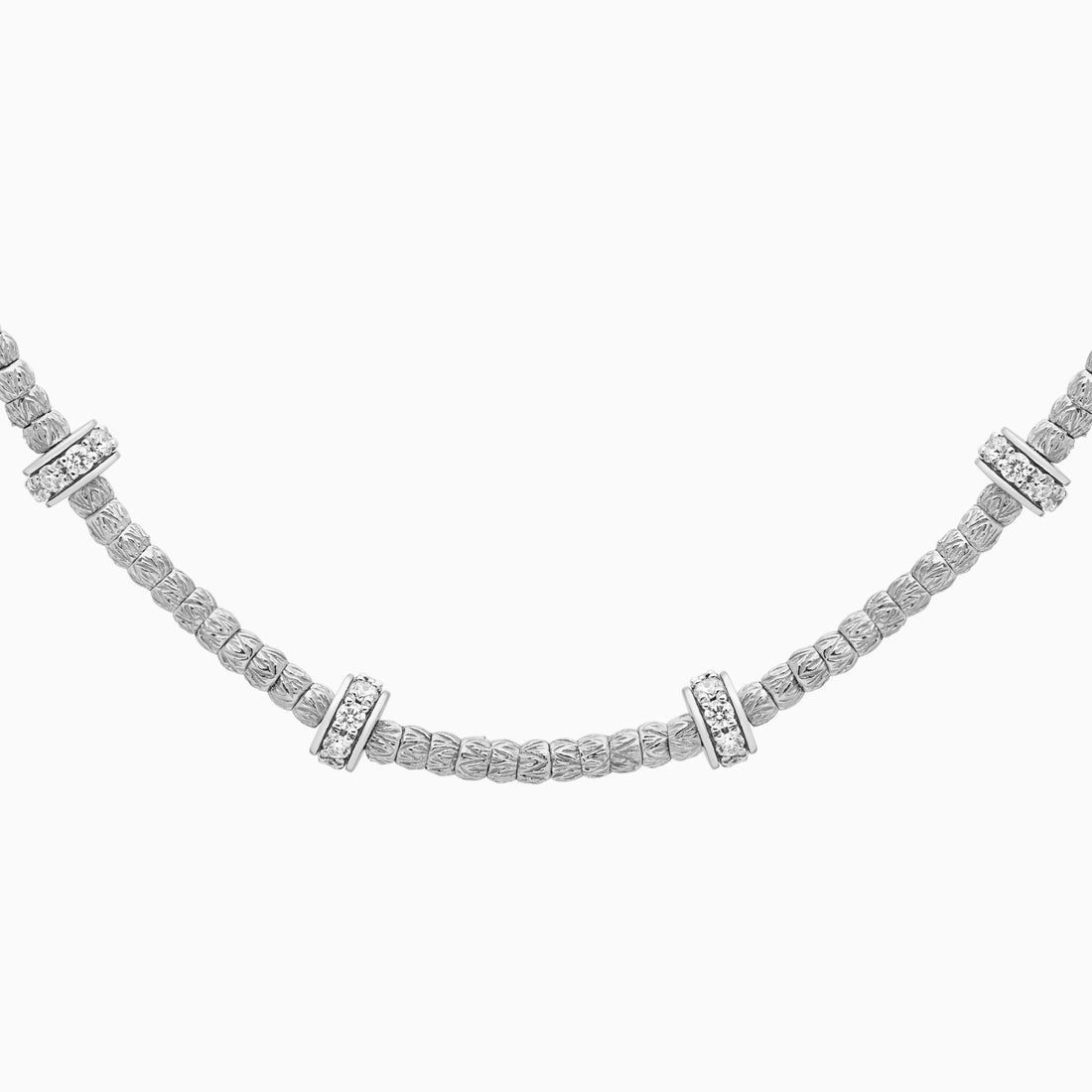 Diamond Botticelle Small Necklace – 6 Wheels, White Gold