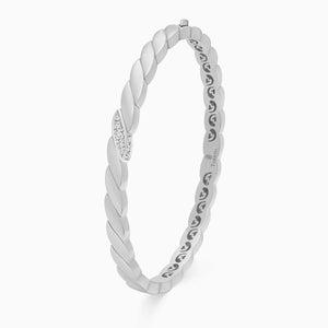 Gold Onda Bracelet with Diamonds, Platinum