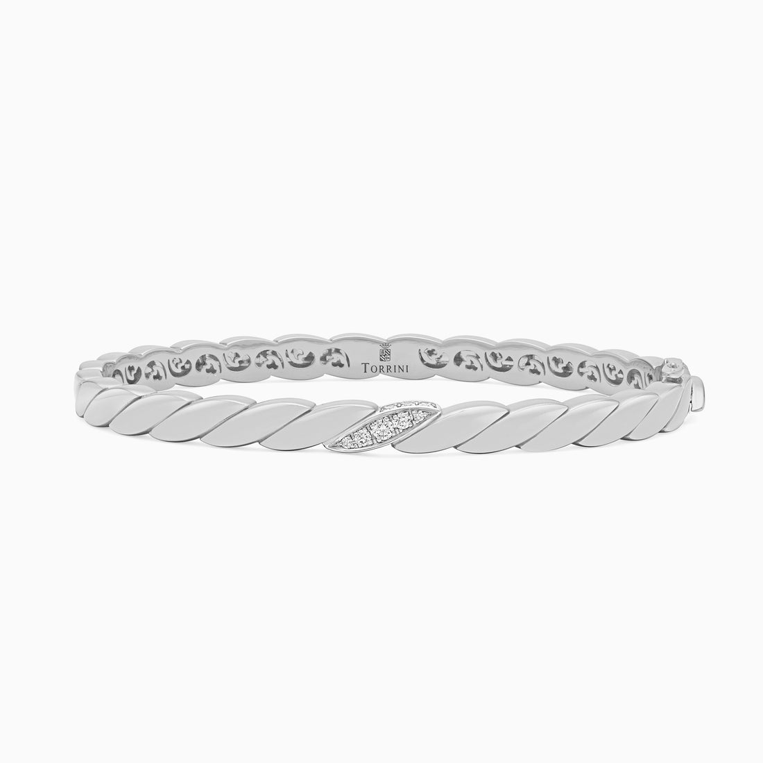 Gold Onda Bracelet with Diamonds, Platinum