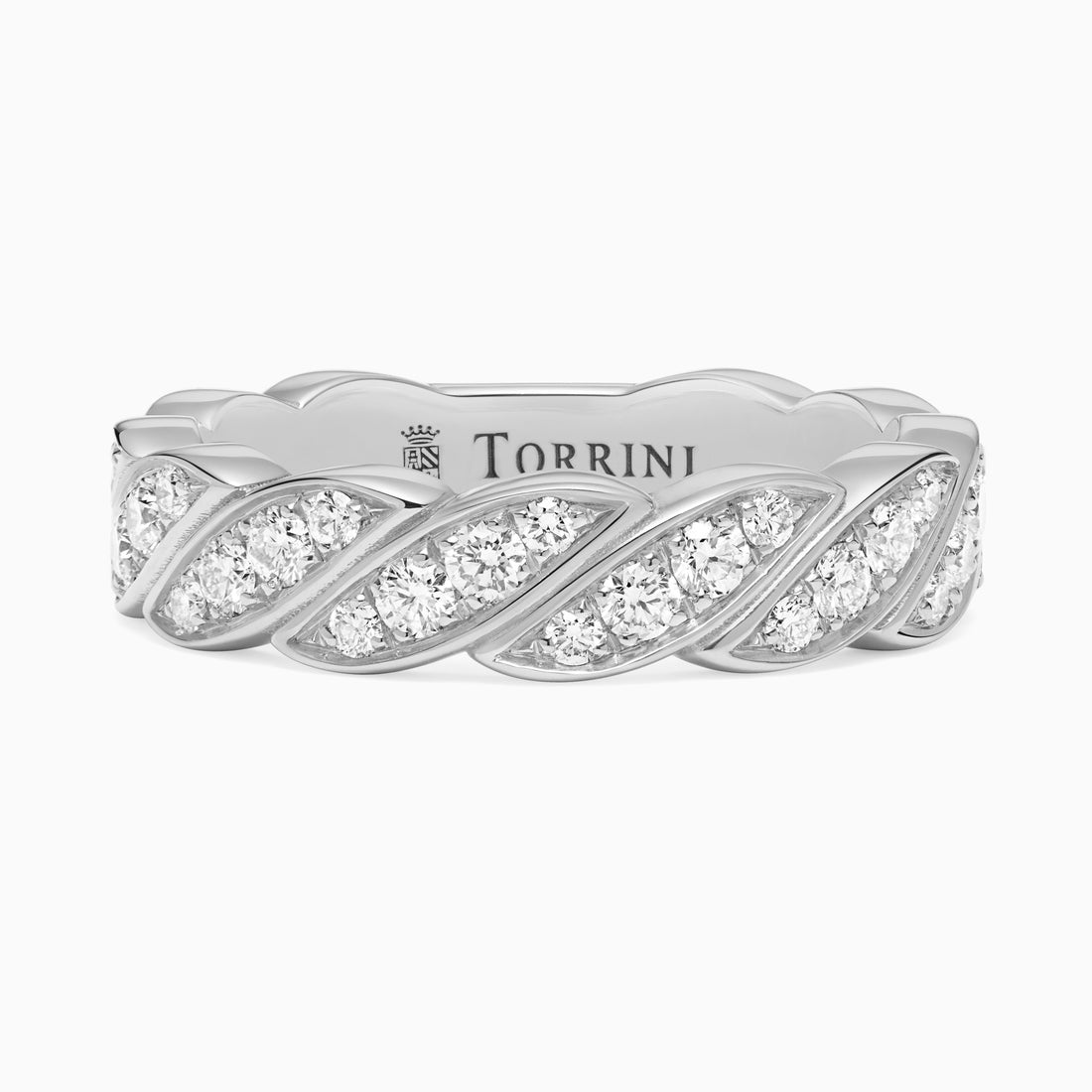 Diamond Onda Ring – Full Pavé, Platinum