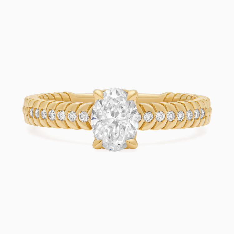 Diamond Alloro Griffe Medium, yellow gold