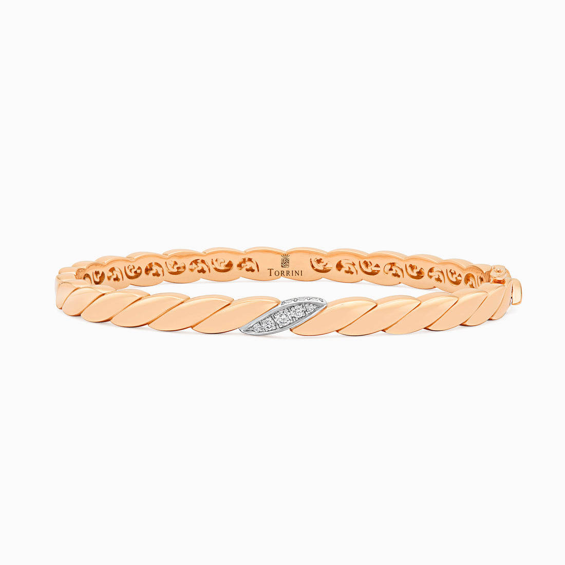Gold Onda Bracelet with Diamonds, Rose Gold