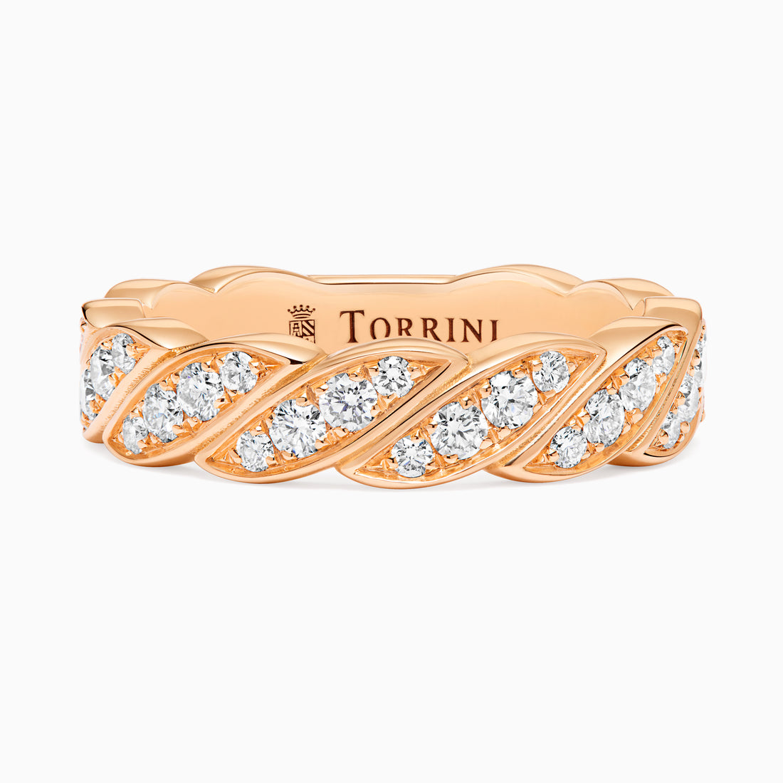 Diamond Eternity Onda Ring, Rose Gold