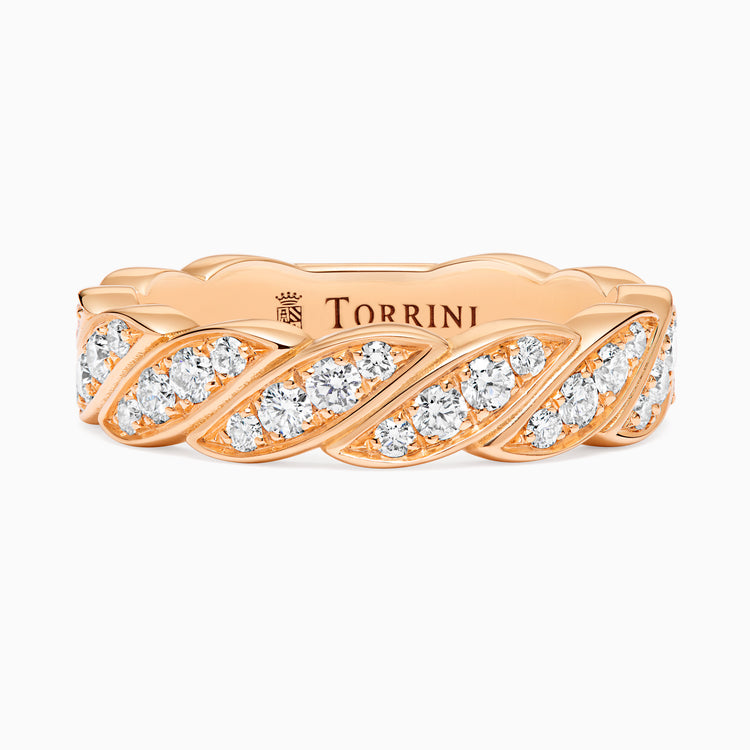 Diamond Eternity Onda Ring, Rose Gold