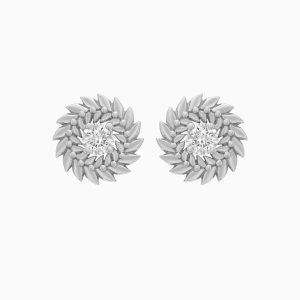 Diamond Alloro Stud Earrings, Platinum