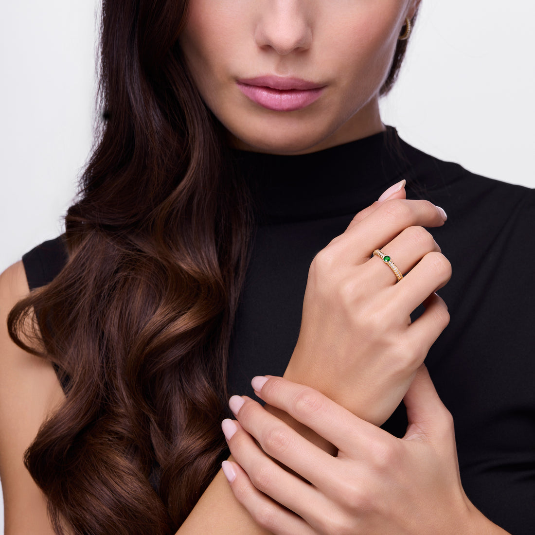 Emerald Alloro Classic Oversize, yellow gold