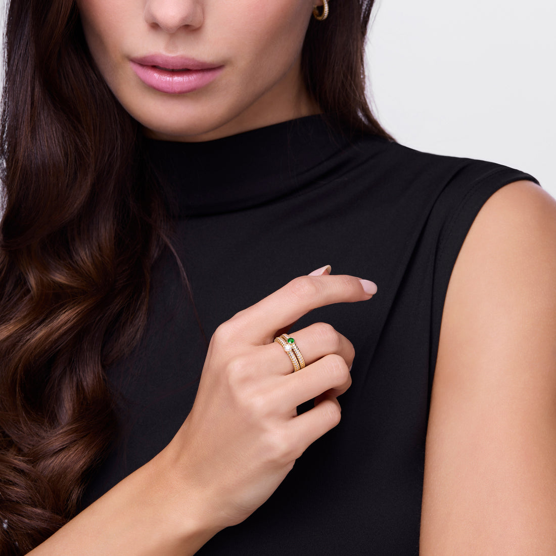 Emerald Alloro Classic Oversize, yellow gold
