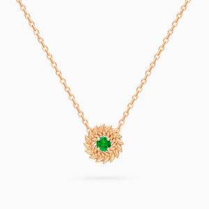Emerald Alloro Small Necklace, Rose Gold