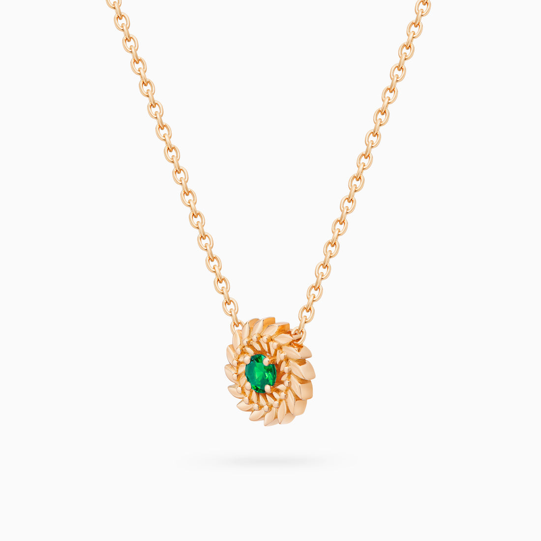 Emerald Alloro Small Necklace, Rose Gold