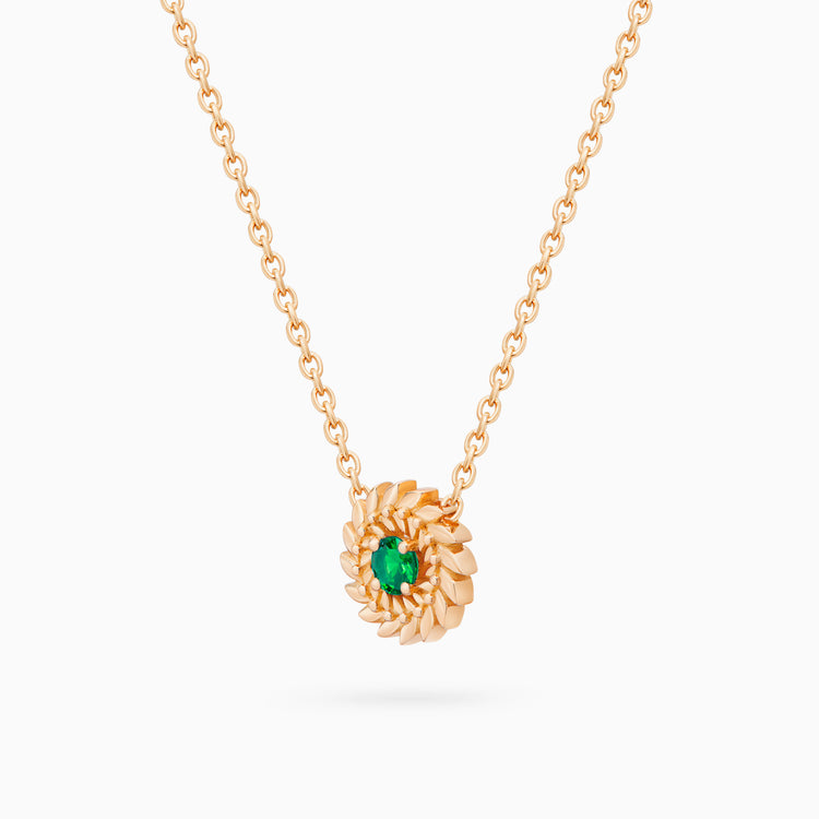 Emerald Alloro Small Necklace, Rose Gold