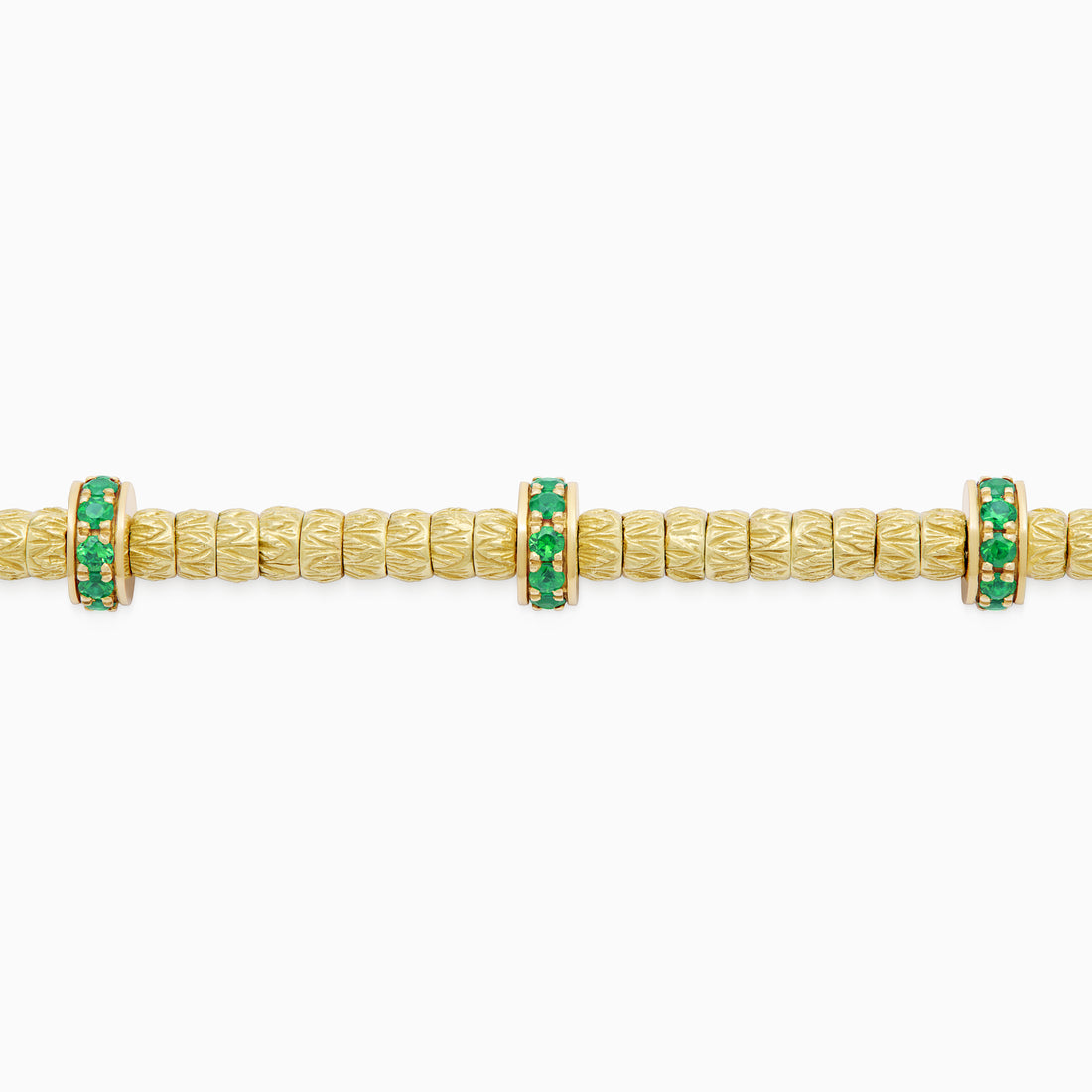 Emerald Botticelle Medium Bracelet, Yellow Gold