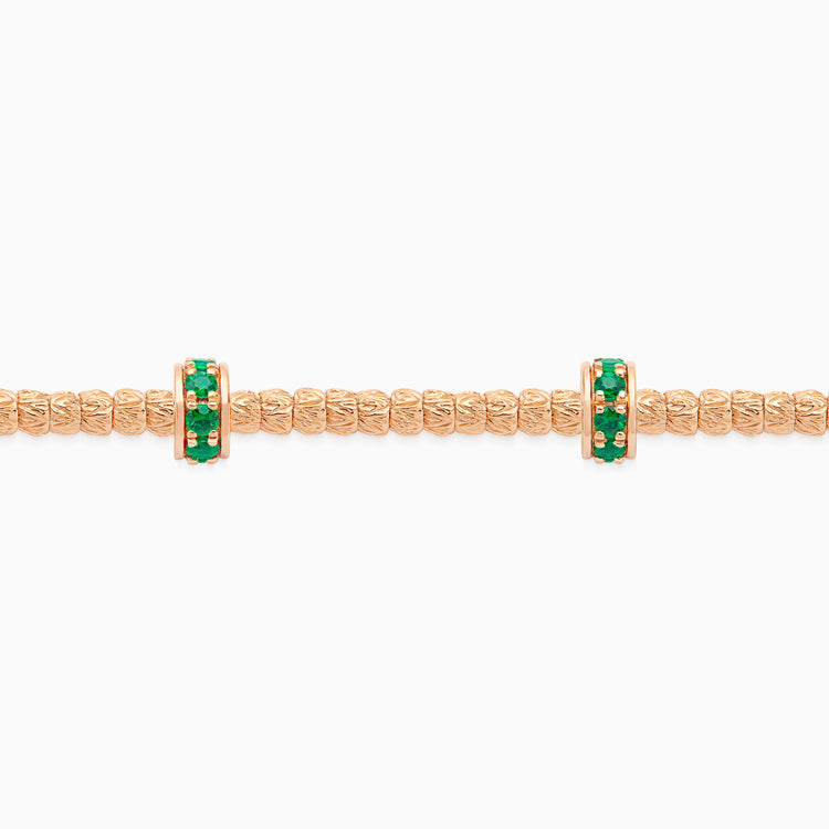 Emerald Botticelle Small Bracelet, Rose Gold